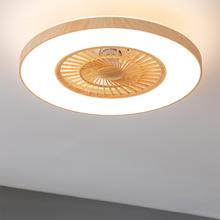 EnergySilence LampAero 600 InsideWood Ventilatore da soffitto di design con motore DC, con potenza di 20W e luce a LED da 45W, con 5 pale da 24 pollici, telecomando, 3 velocità, 3 tonalità di luce disponibili, timer e modalità inverno/estate.