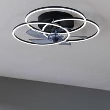 EnergySilence LampAero 670 FlowLight Ventilatore da soffitto di design con motore DC, con potenza di 20W e luce a LED da 40W, con 5 pale da 17 pollici, telecomando, 3 velocità, 3 tonalità di luce disponibili, timer e modalità inverno/estate.