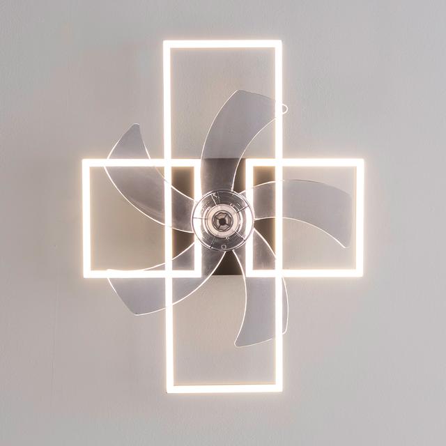 EnergySilence LampAero 690 FlowLight Ventilatore da soffitto di design con motore DC, con potenza di 20W e luce LED da 40W, con 5 pale da 17 pollici, telecomando, 3 velocità, 3 tonalità di luce disponibili, timer e modalità inverno/estate.