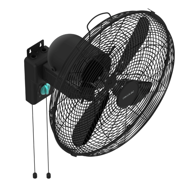 EnergySilence 4500 Power Wall Black Ventilatore da parete 16", 50 W, 3 velocità, 4 pale, facile da usare.