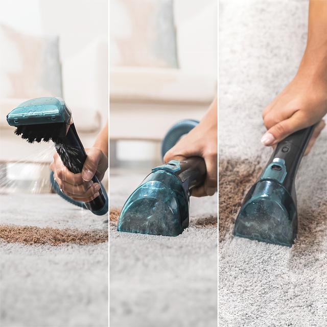 Uso del limpiatapicerías CECOTEC Conga Carpet&Spot Clean Infinity sobre alfombra