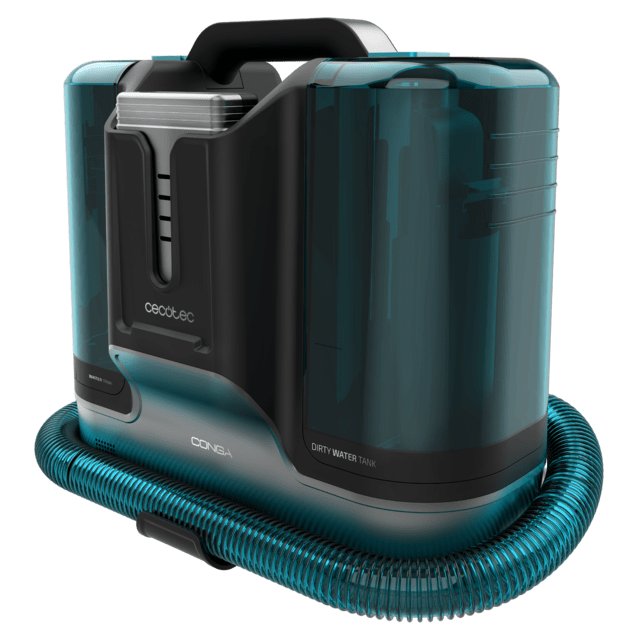 Conga Carpet&Spot Clean Infinity Limpiatapicerías coon Potencia de 150 W. 2 baterías intercambiables. 60 minutos de autonomía. Pulverizador de agua y accesorio para ventanas.