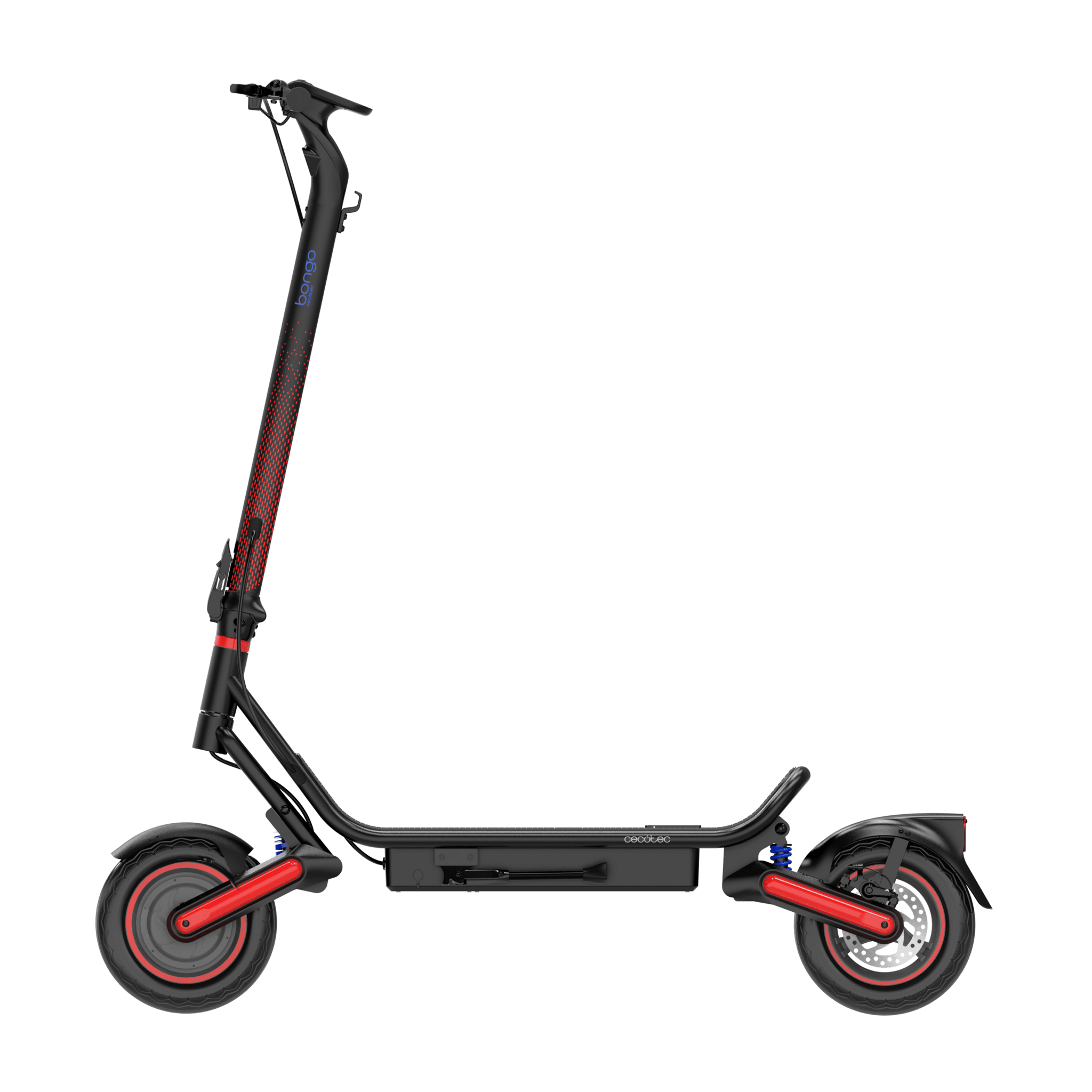 Vista lateral del patinete CECOTEC Bongo D40 XL con ruedas de 10 pulgadas