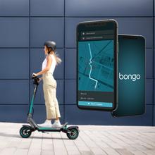 Bongo Y45 Connected Patinete eléctrico con potencia máxima de  750 W y doble suspensión que permite superar pendientes y desplazarse por cualquier superficie. Con autonomía de hasta 45 km. Cumple con todos los requisitos de la nueva normativa española de circulación.  Connexión con App movil.