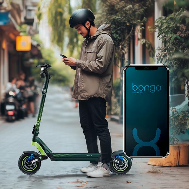 Bongo Doble Y85 2x2 XXL Connected Patinete eléctrico de doble motor con potencia máxima de 2100 W y doble suspensión que permite superar pendientes y desplazarse por cualquier superficie. Con autonomía de hasta 85 km. Cumple con todos los requisitos de la nueva normativa española de circulación. Conexión con App móvil.