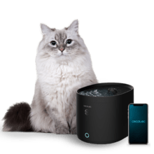 Pumba 2500 Refresh Smart Fuente automática para mascotas con capacidad de 2,5 litros, incluye filtro y control por wifi, con recordatorios de limpieza y depósito vacío.