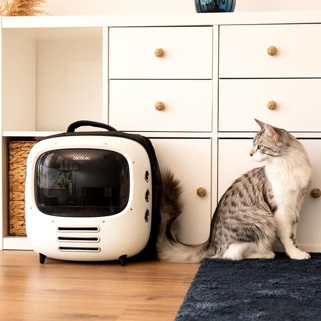 Pumba 1800 Travel Fan Transportín para mascotas multifuncional, incorpora un sistema de ventilación, cómodo y espacioso: 43 x 42 x 27,6 cm.