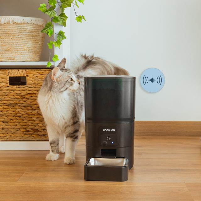 Pumba 6000 Purrfect Meal Smart Comedero automático para mascotas con control wifi, con 6 litros de capacidad y control de porciones.