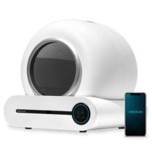 Caixa de areia Pumba 8000 CleanKitty Smart com autolimpeza, sistema triplo de desodorização, Wi-Fi e controle de tela, silenciosa e segura com sensor infravermelho.