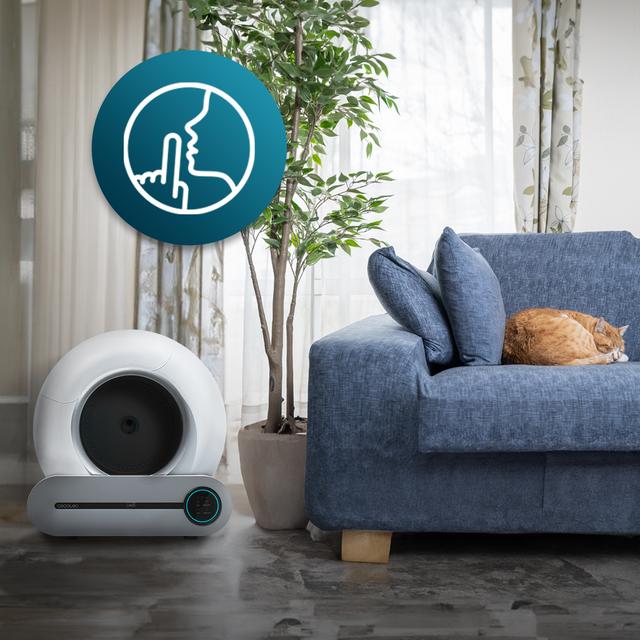 Pumba 8000 CleanKitty Smart Katzentoilette mit selbstreinigendem, dreifachem Desodorierungssystem, WLAN und Bildschirmsteuerung, leise und sicher mit Infrarotsensor.