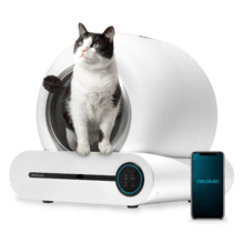 Pumba 8000 CleanKitty Smart Katzentoilette mit selbstreinigendem, dreifachem Desodorierungssystem, WLAN und Bildschirmsteuerung, leise und sicher mit Infrarotsensor.