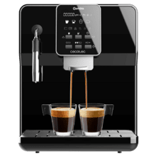 Cafetera superautomática Power Matic-ccino 6000 Serie Nera S Series M para los amantes del café recién molido. Disfruta de espressos y cappuccinos. Dispone de un sistema de rápido calentamiento por thermoblock, 19 bares, ModoAuto para 1 y 2 cafés y vaporizador orientable.