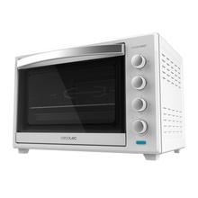 Bake&Toast 6000 White Gyro M. Horno de Sobremesa de Convección de 2000 W, Capacidad 60 L, 12 Funciones Combinables, Rustidor Giratorio, Puerta de Doble Cristal, Acero Lacado Blanco