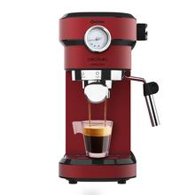 Cafelizzia 790 Shiny Pro M Cafetera Express con Manómetro y Brazo con Doble Salida y Dos filtros, 20bares de Presión, Depósito extraíble de 1,2L, 1350W, Rojo