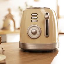 Toaster Toast&Taste 800 Vintage Light Yellow. 850 W, Doppelter extra breiter 3,8 cm Doppelschlitz, 2 Toasts, Edelstahl, Vintage-Stil, 3 Funktionen, Gelb