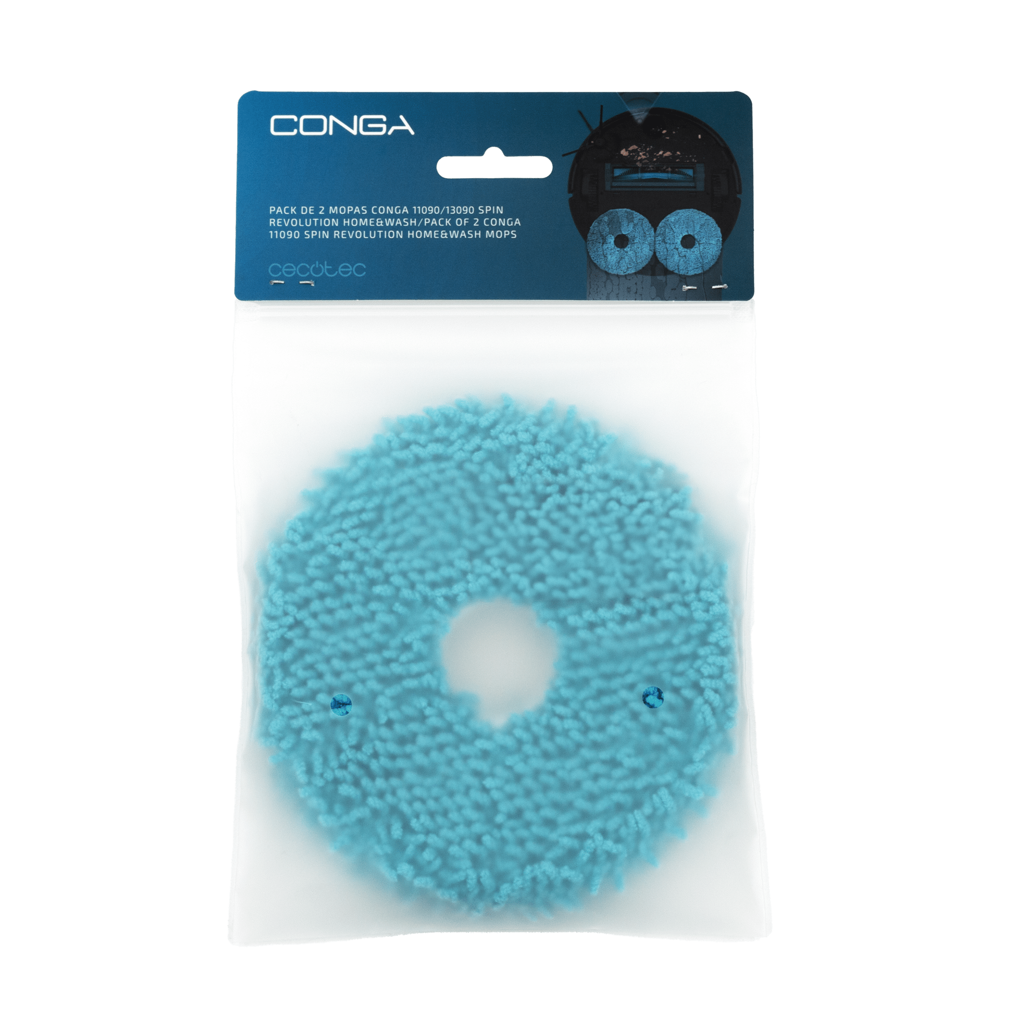 Pack de 2 mopas Cecotec Conga 11090 y 13090 Spin Revolution Home&Wash