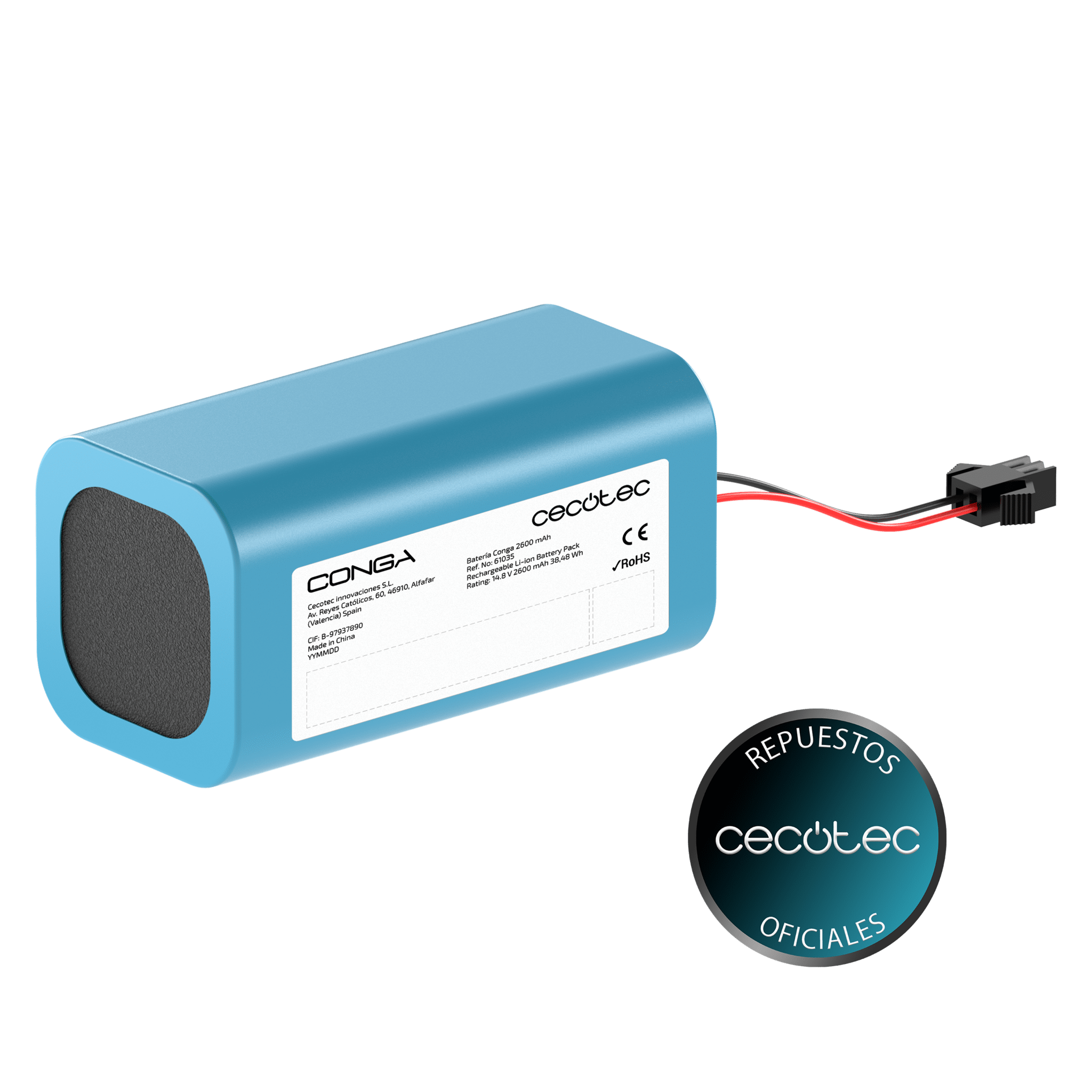 Batería Cecotec Conga 2600 mAh 61035 repuesto oficial