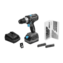 CecoRaptor Perfect Drill 4020 Brushless Ultra. Berbequim de bateria de 20 V e 4000 mAh com uma velocidade sem carregamento de 2000 rpm, um torque máximo de 46 Nm, 25+1 posições de torque