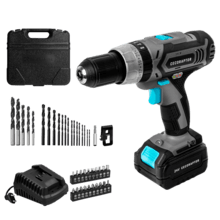 CecoRaptor Perfect ImpactDrill 2024 Advance Akku-Bohrmaschine, Bohrmaschine & Hammer. 24V 2000 mAh Akku, Drehzahl 15500 U/min, Schlagzahl 22.500 bpm