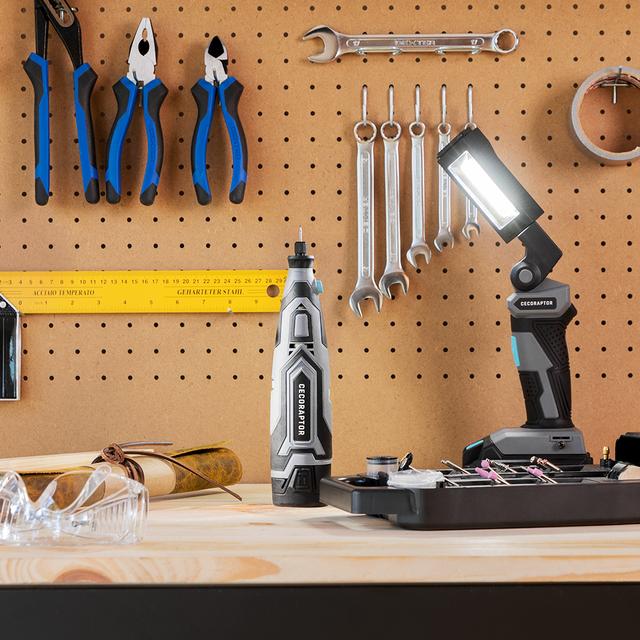 Cecotec Multitool Rotativo CECO Raptor Polish&Sand 1200 Ultra - 12V, 1500 MAh, 25000 RPM, Kit 60 Accessori