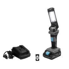 Lampe de travail à batterie CecoRaptor WorkLight 2020 Advance. 20 V et 2000 mAh, 5 W,  éclairage frontal de 300 lm +  éclairage latéral de 250 lm