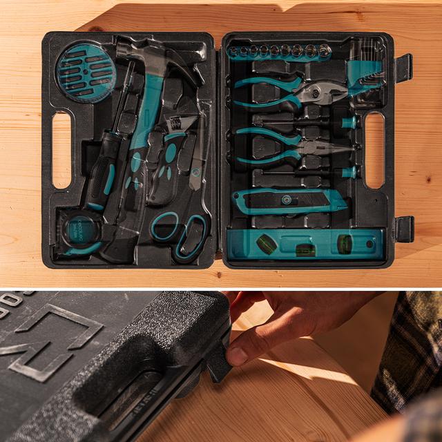 Caja de Herramientas CecoRaptor 4200 ToolBox Caja de herramientas de plástico con cierre de botón. Diseño compacto y asa ergonómica para un fácil y ligero transporte. 31x22,5x7 cm.