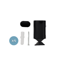 Kit 4 soportes pared(negro) Readywarm 9090 Twin Towel Black