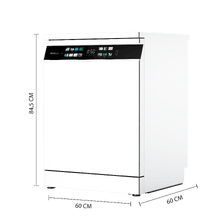 Bolero Aguazero 6710. Lavavajillas Bolero de 60cm blanco, 15 cubiertos, Clase B, Motor Inverter Plus, Pantalla FullColor XXL, 8 programas, O2 Dry, Turbo Dry+, Dual Zone Wash, Long Storage, Bandeja Ajustable, Machine Care, Media Carga y bandeja para cubiertos