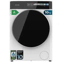 Bolero DressCode 10900 Inverter FullColor A Lavadora de carga frontal blanca de 10 kg de capacidad y 1400 rpm, Pantalla FullColor 10,3", 11 programas, Motor Inverter Plus, SteamMax, Clase A-10%, Sanitize, OnSmart, Fuzzy Logic, Smooth Wash, Goma Antibacteriana y barra indicadora de proceso
