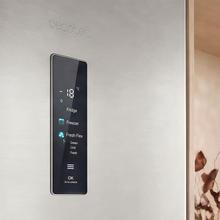 Bolero CoolMarket Combi 405 MC Inox D - Frigorífico Combi 2m NoFrost en acabado Inox, Tecnología MAX INSIDE, MetalFlex Cooling, FlexiRacks, Cajón Convertible Freshness Flex Hub (0ºC/+4ºC/+7ºC), Display FullColor, Compresor Inverter Plus, Ultra Silencioso 33dB, Clase A, Modo ECO, Fast Cooling, Ultra Fast Freezing y Puerta reversible.