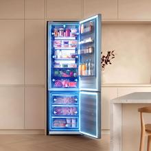 Bolero CoolMarket Combi 405 WL Elite Inox A - Frigorífico Combi Inox con interior Elite Grey y MAX INSIDE, Full LED Wall, Fresh Flex, Elite Grey, FlexiRacks, Display Full Color, Total NoFrost, Puerta Reversible, Compresor Inverter Plus, Ultra Silencioso 33dB, Modo ECO, Ultra Fast Freezing, Fast Cooling, Clase Energética A.