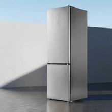 Bolero CoolMarket Combi 405 WL Elite Inox A Frigorífico combinado inox com interior Elite Grey e MAX INSIDE, AURA CRYSTAL, Fresh Flex, Elite Grey, Display Full Color, Total NoFrost, Porta reversível, Compressor Inverter Plus, Ultra silencioso 33 dB, Modo ECO, Ultra Fast Freezing, Fast Cooling, Classe Energética A.