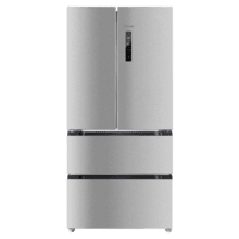 Bolero CoolMarket FD 510 Inox Total E Frigorífico 4 puertas inox estilo francés, con una gran capacidad de 510 L, 183 cm de alto, 84 cm de ancho, clase energética E y compresor inverter plus. Además, cuenta con distintos modos como Fast Cooling y Fast Freezing, así como sistemas como MultiAirFlow, Total NoFrost, Metal Cooling.