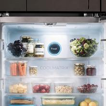 Bolero CoolMarket FD 510 WD Inox Total E. Frigorífico 4 puertas inox estilo francés, con una gran capacidad de 506 L, 183 cm de alto, 84 cm de ancho, con dispensador de agua, clase energética E y compresor inverter plus. Además, cuenta con distintos modos como Fast Cooling y Fast Freezing, así como sistemas como MultiAirFlow, Total NoFrost, Metal Cooling.