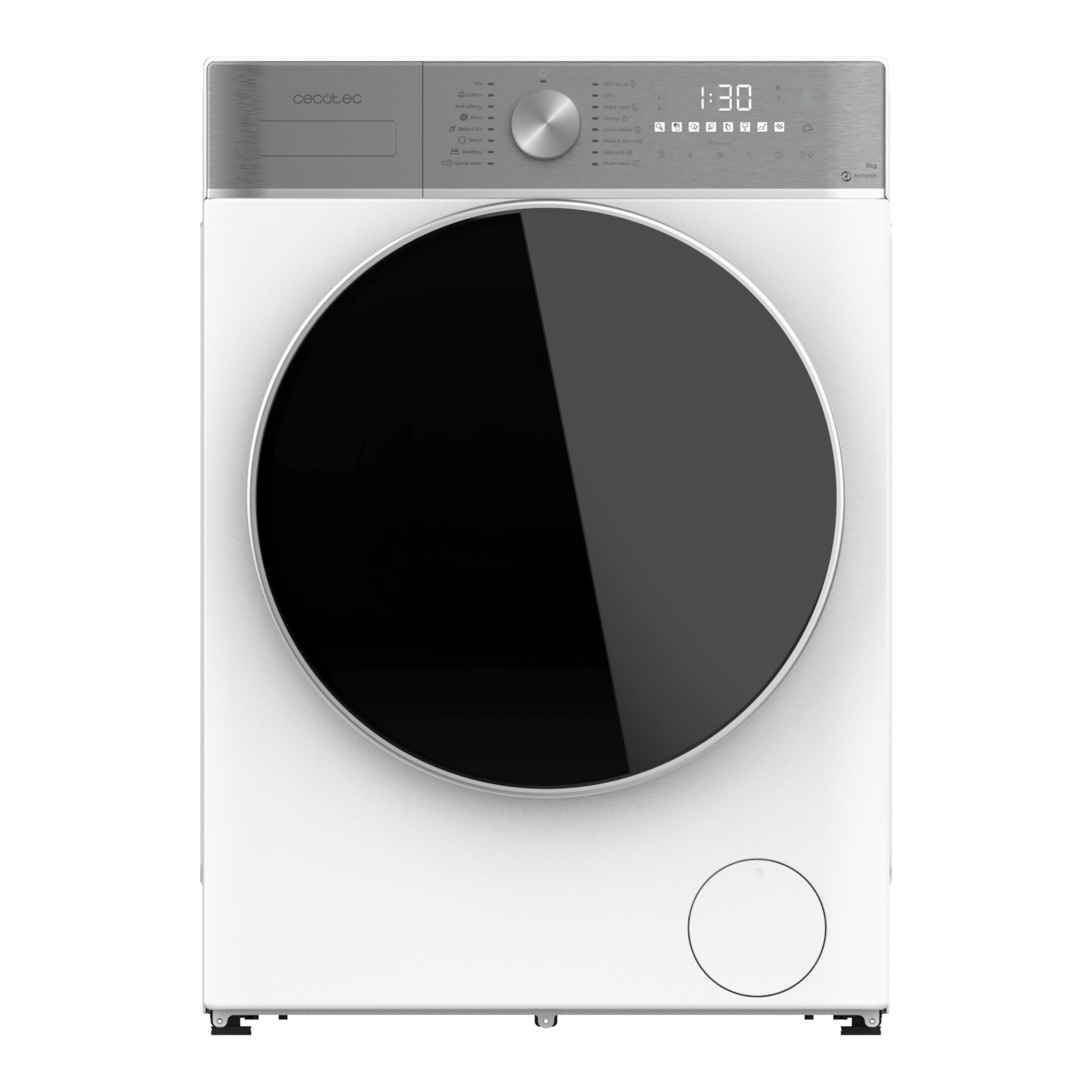 Cecotec Lavasciuga 8/5 Kg Bolero Wash&Dry 8580 Inverter – 1400 Rpm, 16 Programmi, Vapore E Classe A