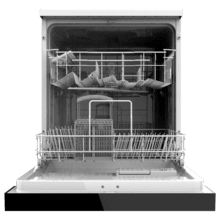 Bolero Aguazero 6110 Lavavajillas blanco de 60 cm, diseñado para 13 cubiertos, con 6 programas de lavado y funciones Media Carga, programa 3 en 1, KidLock y panel FullTouch