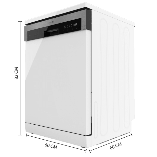 Bolero Aguazero 6110 Lavavajillas blanco de 60 cm, diseñado para 13 cubiertos, con 6 programas de lavado y funciones Media Carga, programa 3 en 1, KidLock y panel FullTouch