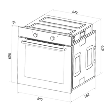 Bolero Hexa C126410 Glass Black A Horno Integrable Convencional C126400 Glass Black de 80L de capacidad, 5 funciones, Convencional, Steam Assist, Steam EasyClean, Clase A, 2800W.