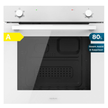 Bolero Hexa C126410 Vidro Branco A Horno Integrable Convencional C126400 Vidro Branco com capacidade de 80L, 5 funções, Convencional, Assistência a Vapor, Vapor EasyClean, Classe A, 2800W.