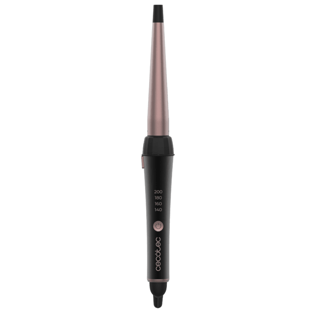 Vista frontal del Rizador CECOTEC SurfCare TwistConic con temperaturas regulables