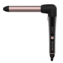  Rizador de pelo de 25 mm, con un codo de 90 grados que asegura mayor comodidad de uso y con guante térmico, estuche y 2 clips.