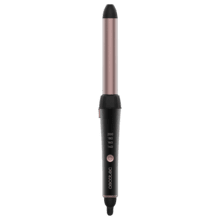  Rizador de pelo de 25 mm, con un codo de 90 grados que asegura mayor comodidad de uso y con guante térmico, estuche y 2 clips.