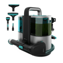 Conga 4000 Carpet&Spot Clean XL Advance Limpiatapicerías con 600 W de potencia y 14 kPa. Dos depósitos: agua limpia y agua sucia. Pulverizador de agua. Accesorio de ventanas y tres boquillas de succión.