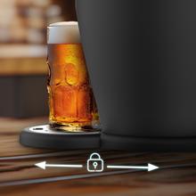 BeerFlow 5000 Dispensador de cerveza de 60 W que mantiene la temperatura de 3°C a 6°C, compatible con barriles universales presurizados de 5L, asa y bandeja recogegotas extraíbles, y pies antideslizantes para mayor estabilidad.