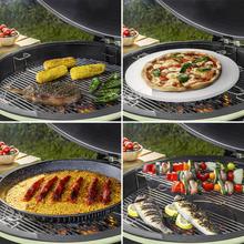 DragonFire 6000 Kamado Barbacoa de carbón cerámica 60 cm diámetro con resistencia hasta 1000º, soporte de hierro fundido y control de flujo de aire.