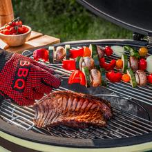 DragonFire 6000 Kamado Barbacoa de carbón cerámica 60 cm diámetro con resistencia hasta 1000º, soporte de hierro fundido y control de flujo de aire.