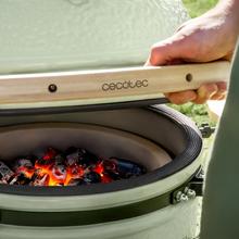 DragonFire 6000 Kamado Barbacoa de carbón cerámica 60 cm diámetro con resistencia hasta 1000º, soporte de hierro fundido y control de flujo de aire.