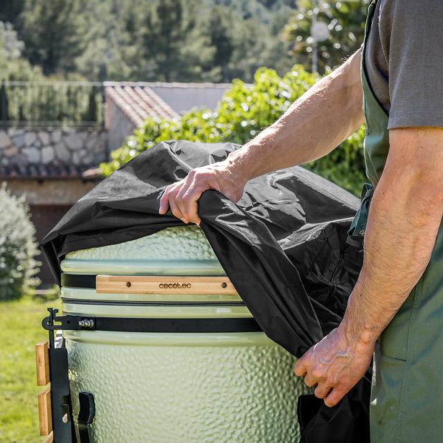 DragonPack 6000 L Pack de accesorios para barbacoa kamado que incluye pinzas, cubierta protectora, recolector de cenizas, canasta para carbón y guantes.