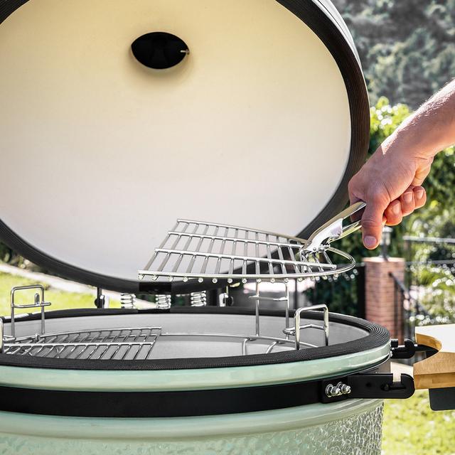 DragonPack 6000 L Pack de accesorios para barbacoa kamado que incluye pinzas, cubierta protectora, recolector de cenizas, canasta para carbón y guantes.
