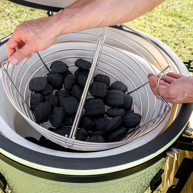 DragonPack 6000 L Pack de accesorios para barbacoa kamado que incluye pinzas, cubierta protectora, recolector de cenizas, canasta para carbón y guantes.